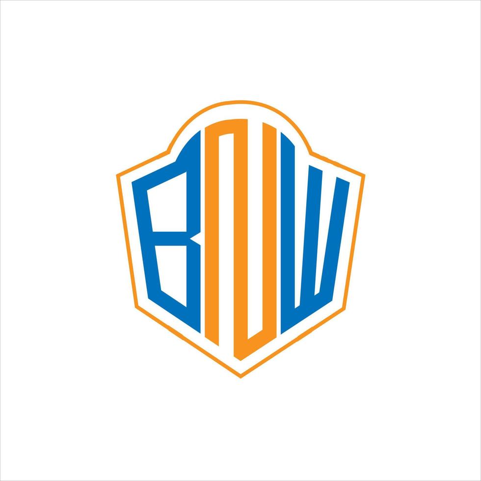 bnw abstract monogram schild logo ontwerp Aan wit achtergrond. bnw creatief initialen brief logo. vector