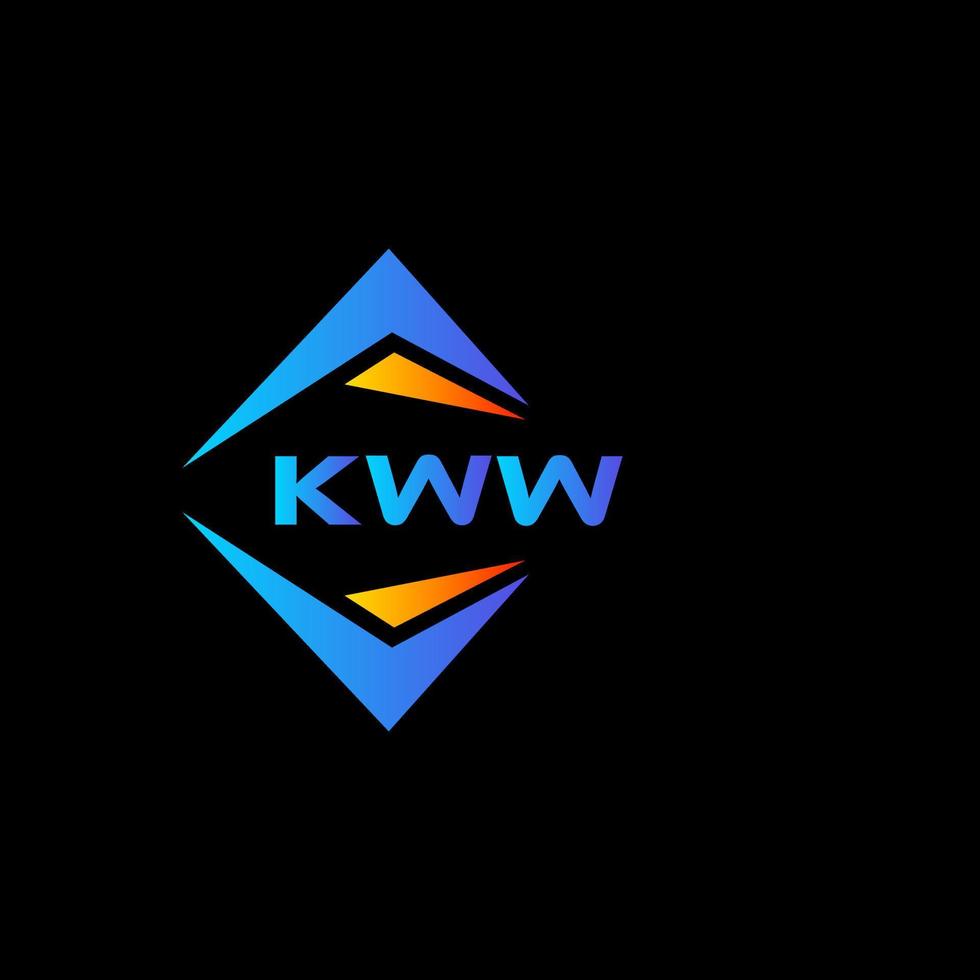 kww abstract technologie logo ontwerp Aan zwart achtergrond. kww creatief initialen brief logo concept. vector