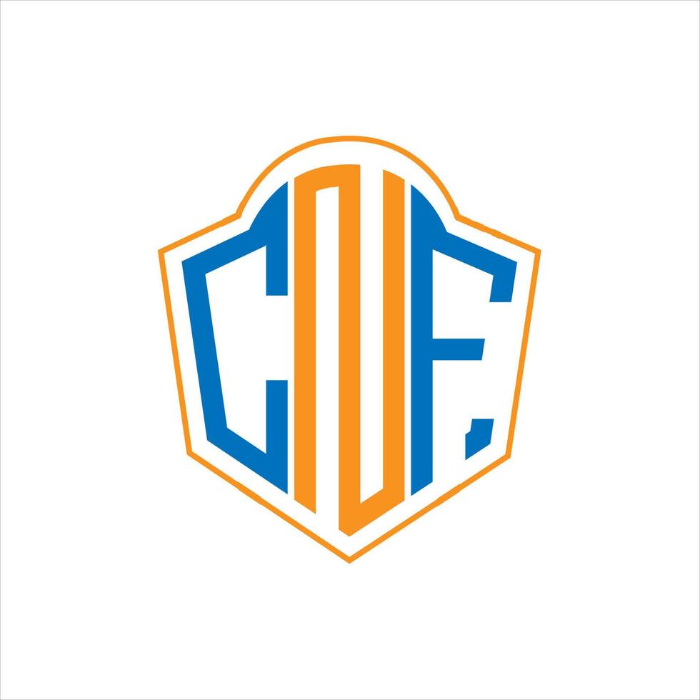 cnf abstract monogram schild logo ontwerp Aan wit achtergrond. cnf creatief initialen brief logo. vector