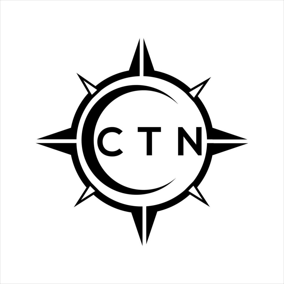 ctn abstract technologie cirkel instelling logo ontwerp Aan wit achtergrond. ctn creatief initialen brief logo. vector