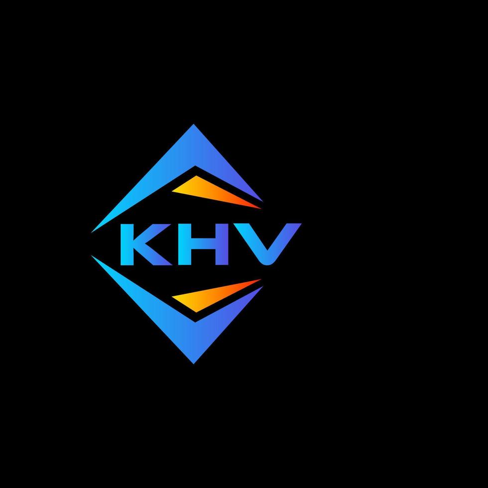 khv abstract technologie logo ontwerp Aan zwart achtergrond. khv creatief initialen brief logo concept. vector