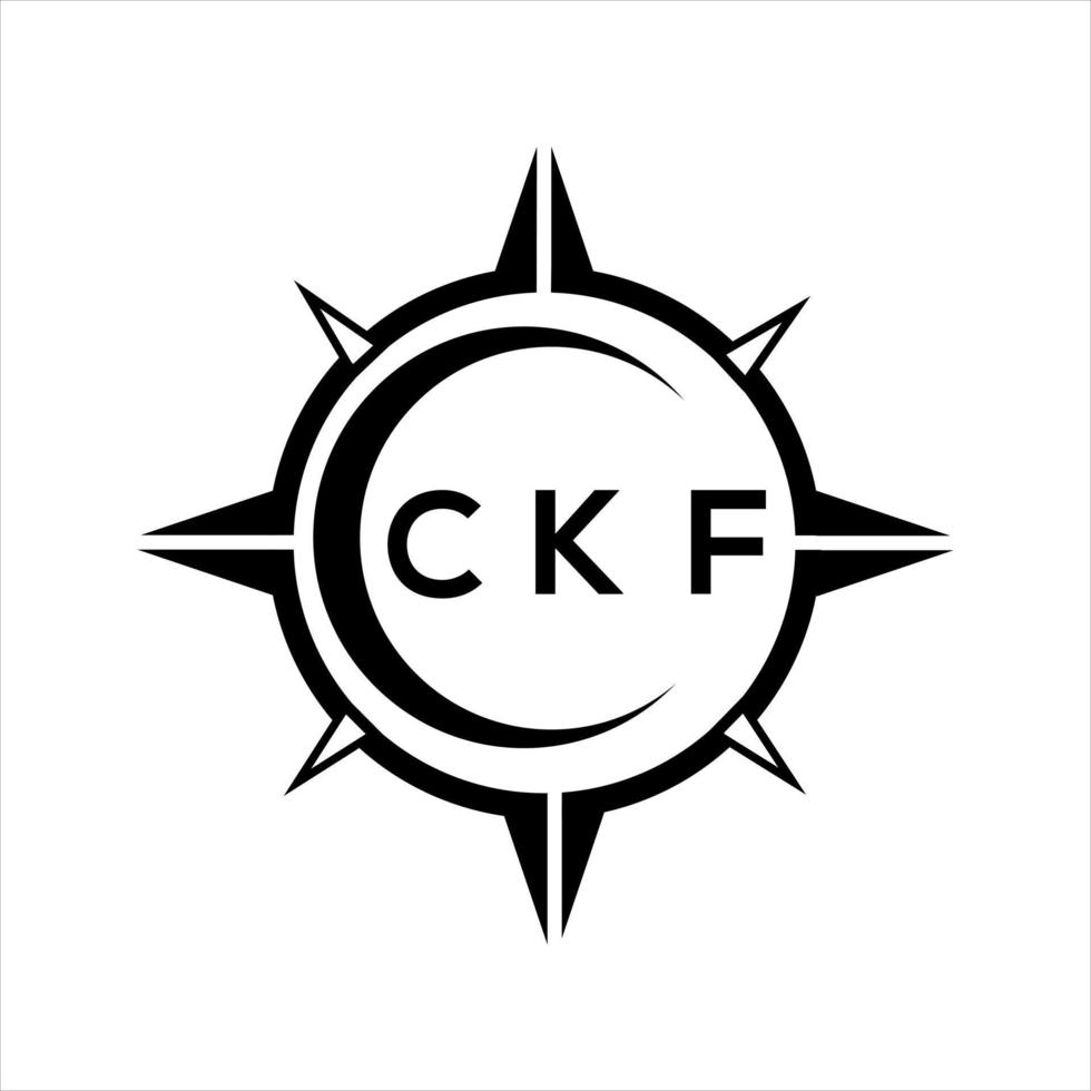 ckf abstract technologie cirkel instelling logo ontwerp Aan wit achtergrond. ckf creatief initialen brief logo. vector