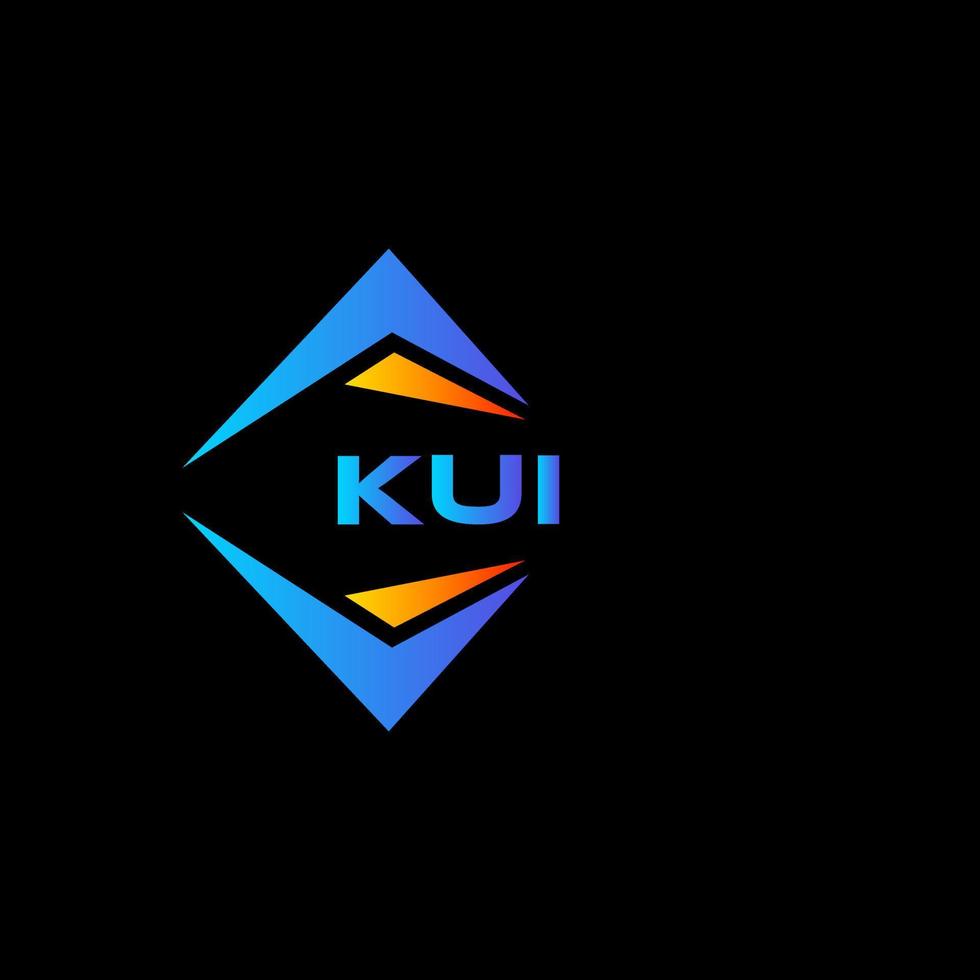 kui abstract technologie logo ontwerp Aan zwart achtergrond. kui creatief initialen brief logo concept.kui abstract technologie logo ontwerp Aan zwart achtergrond. kui creatief initialen brief logo concept. vector