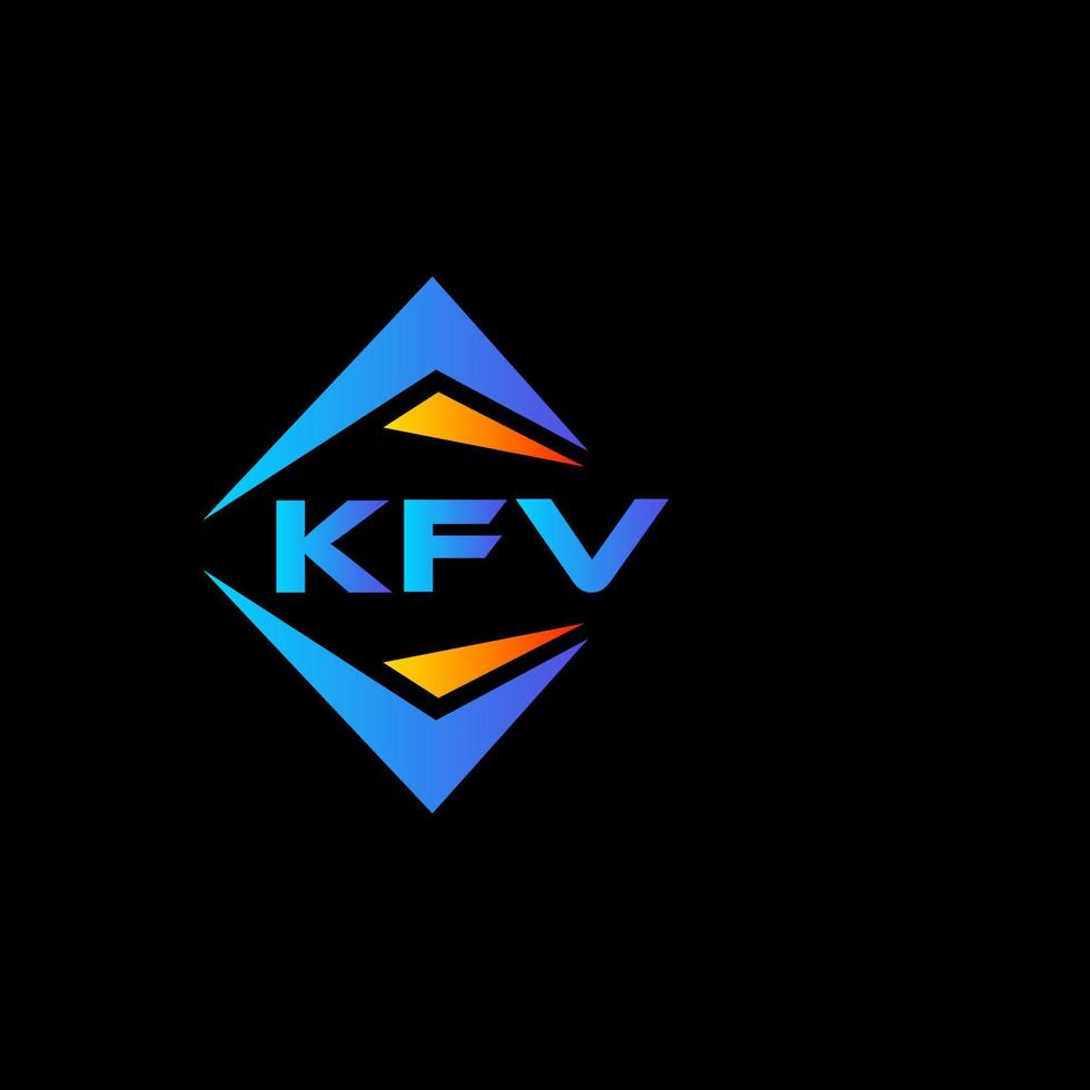 kfv abstract technologie logo ontwerp Aan zwart achtergrond. kfv creatief initialen brief logo concept. vector