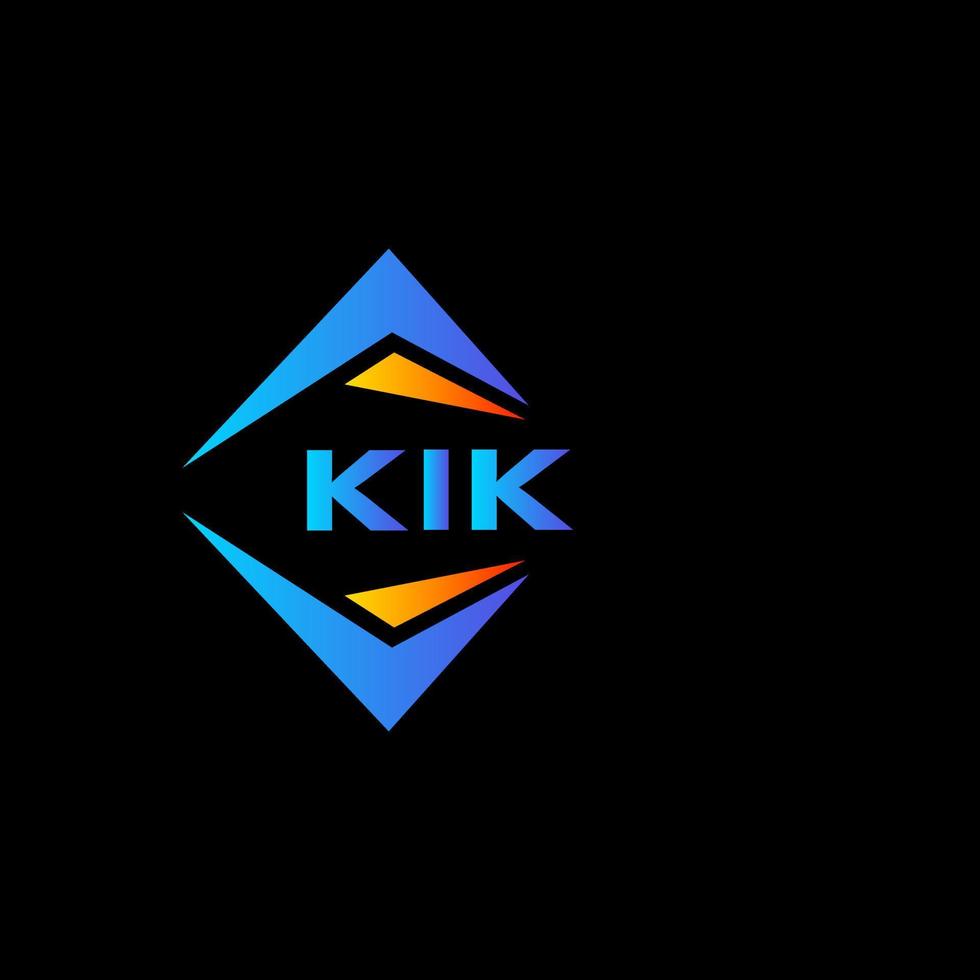 kik abstract technologie logo ontwerp Aan zwart achtergrond. kik creatief initialen brief logo concept. vector