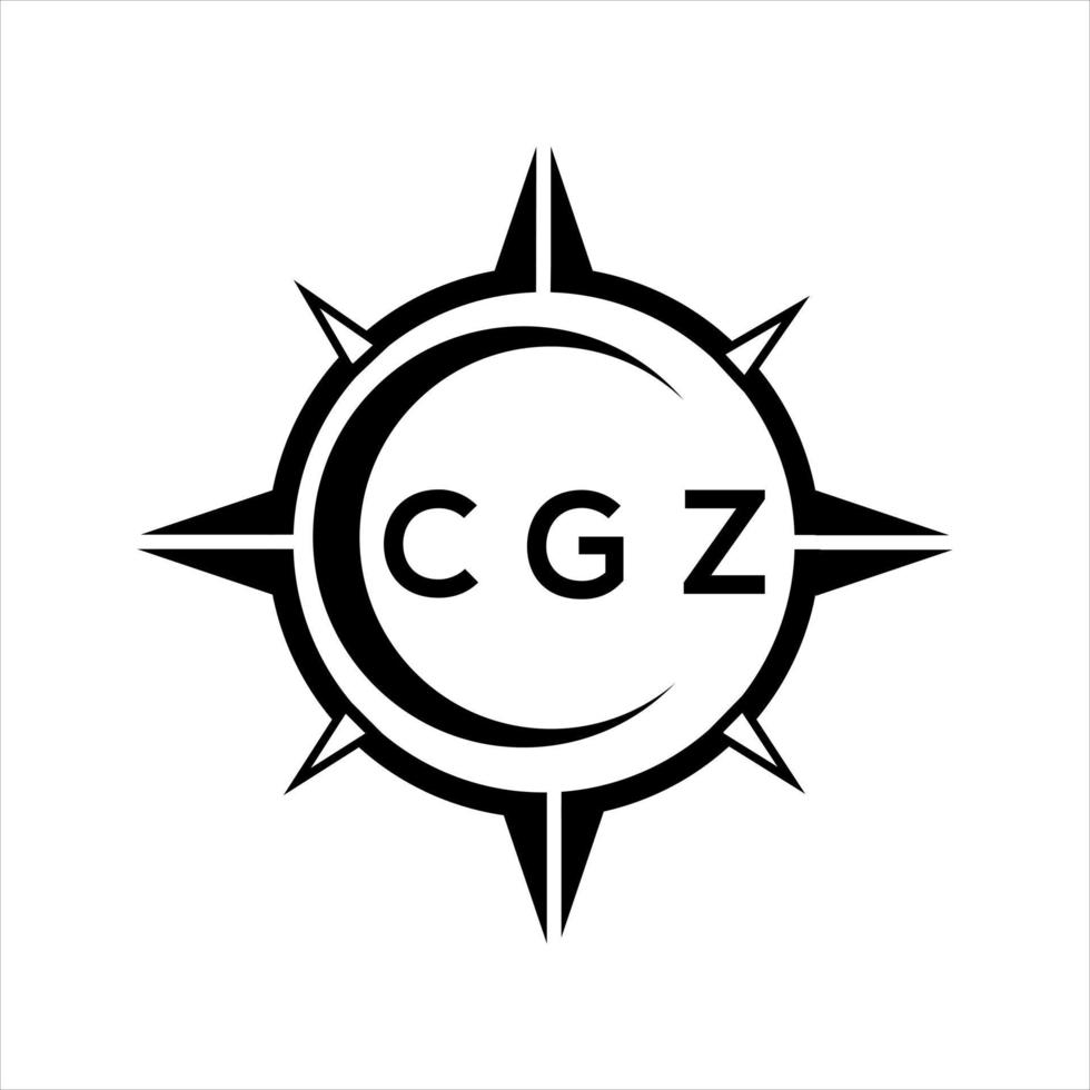 cgz abstract technologie cirkel instelling logo ontwerp Aan wit achtergrond. cgz creatief initialen brief logo. vector