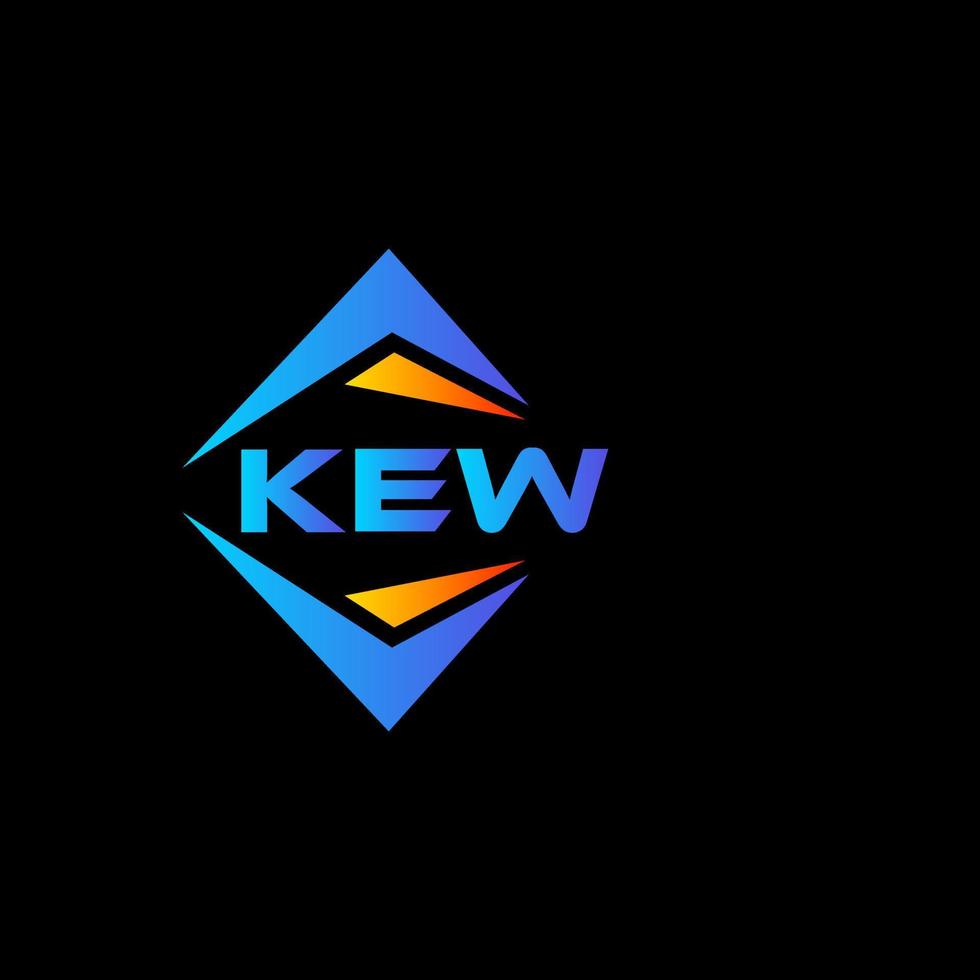 kew abstract technologie logo ontwerp Aan zwart achtergrond. kew creatief initialen brief logo concept. vector