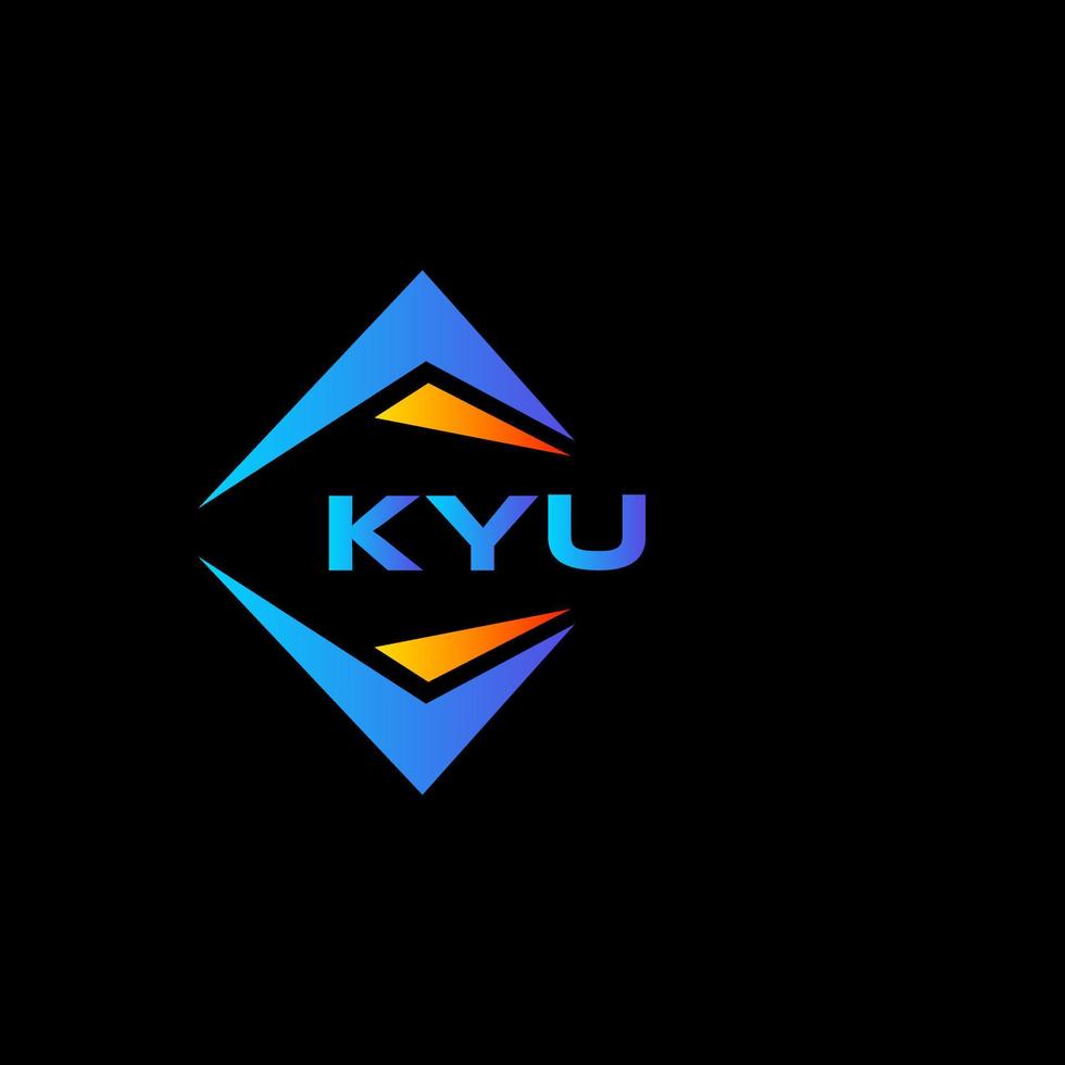 kyu abstract technologie logo ontwerp Aan zwart achtergrond. kyu creatief initialen brief logo concept. vector