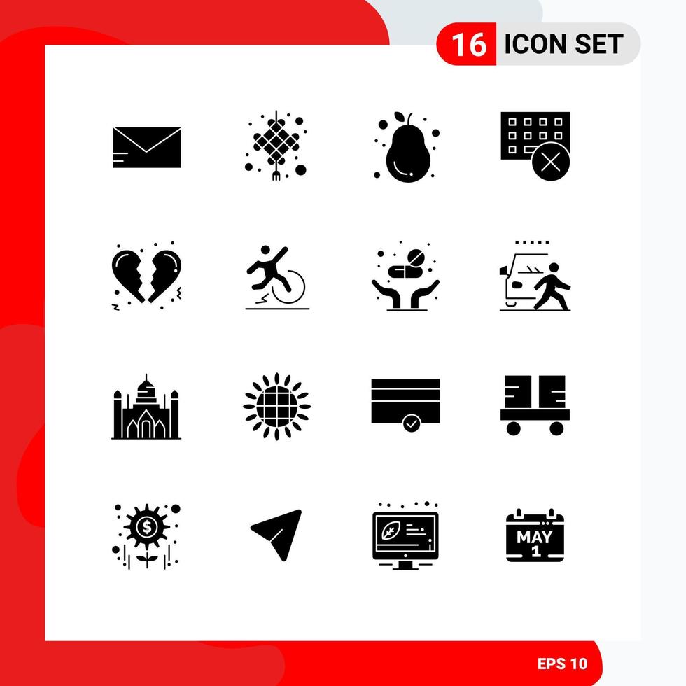 16 creatief pictogrammen modern tekens en symbolen van hart toetsenbord guava hardware apparaten bewerkbare vector ontwerp elementen