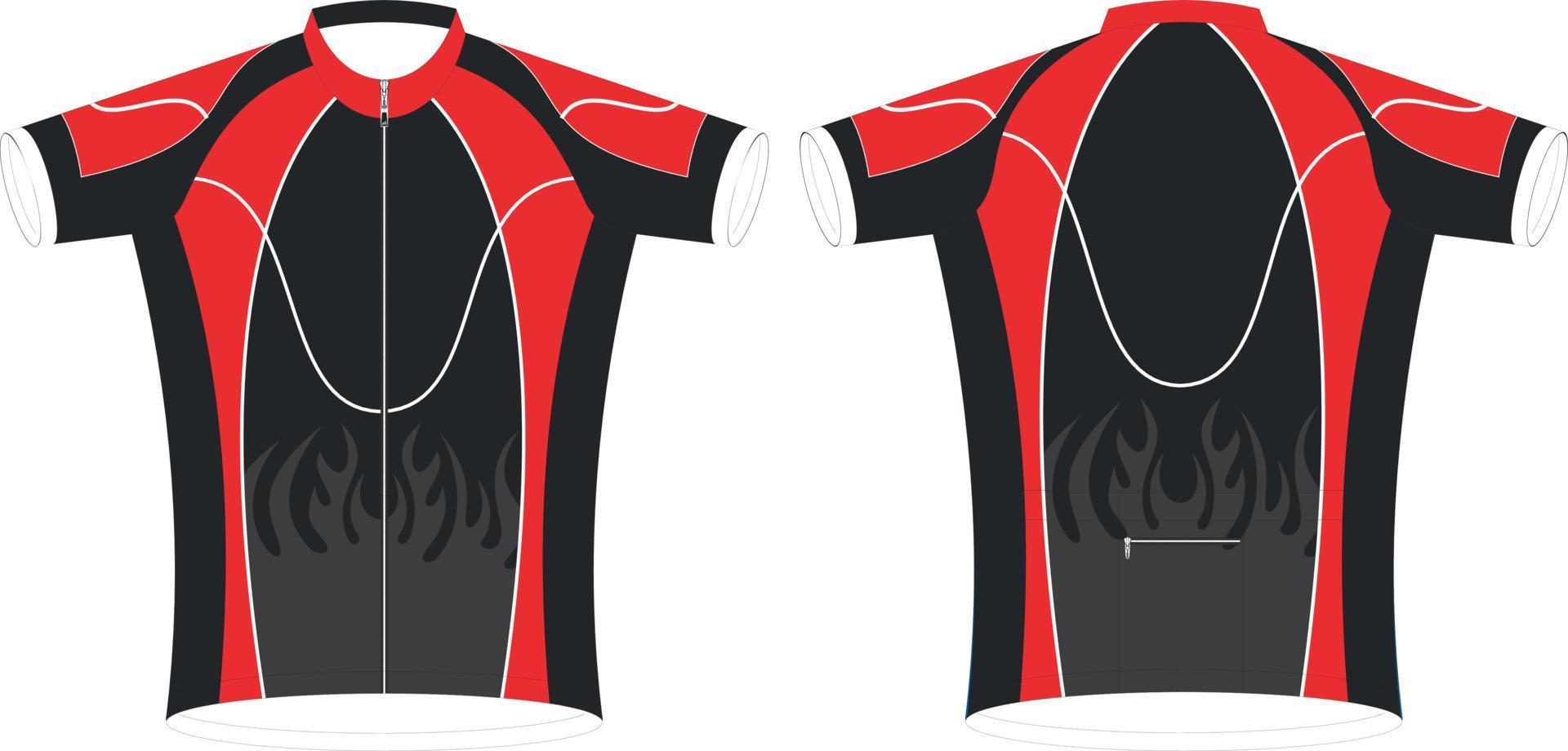 wielersport truien, kort mouw sport- mockup sjabloon, wielersport uniform rits jasje opscheppen, vol vector eps bestanden