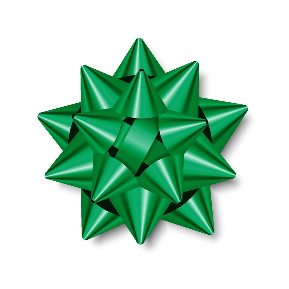groen boog van lint Kerstmis en gelukkig nieuw jaar symbool vector
