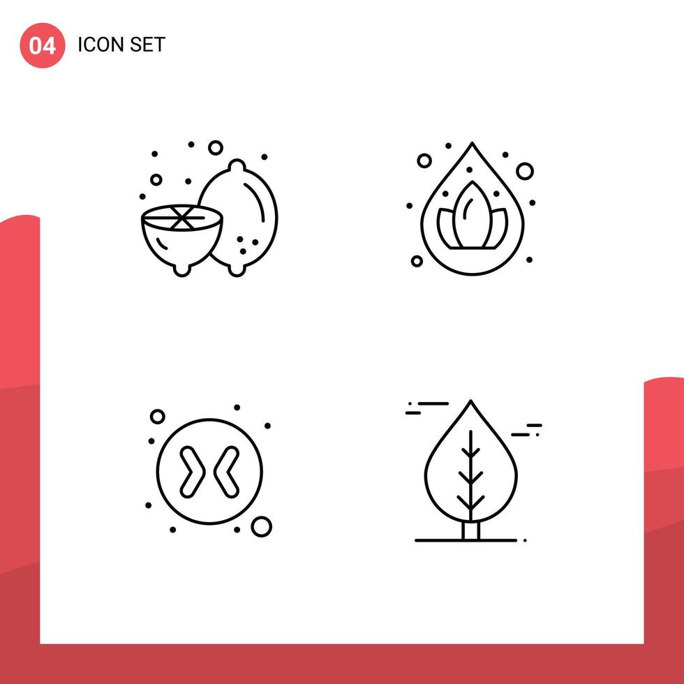 4 creatief pictogrammen modern tekens en symbolen van citroen uitwisseling fruit hangen Canada bewerkbare vector ontwerp elementen