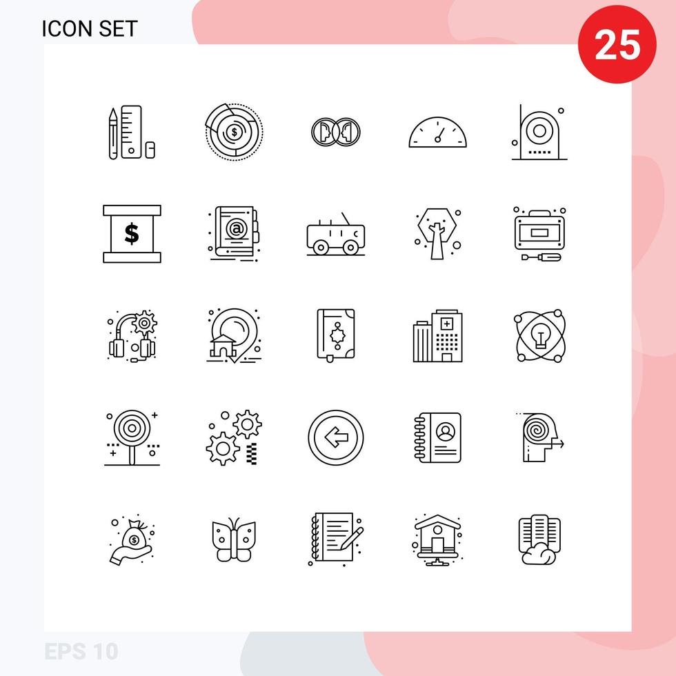 pictogram reeks van 25 gemakkelijk lijnen van camera peilen diagram dashboard duplicaat bewerkbare vector ontwerp elementen