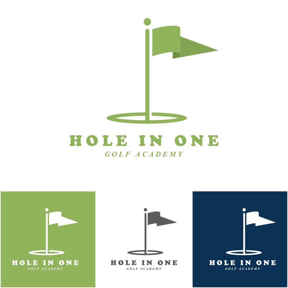 golf logo en vector met leuze sjabloon