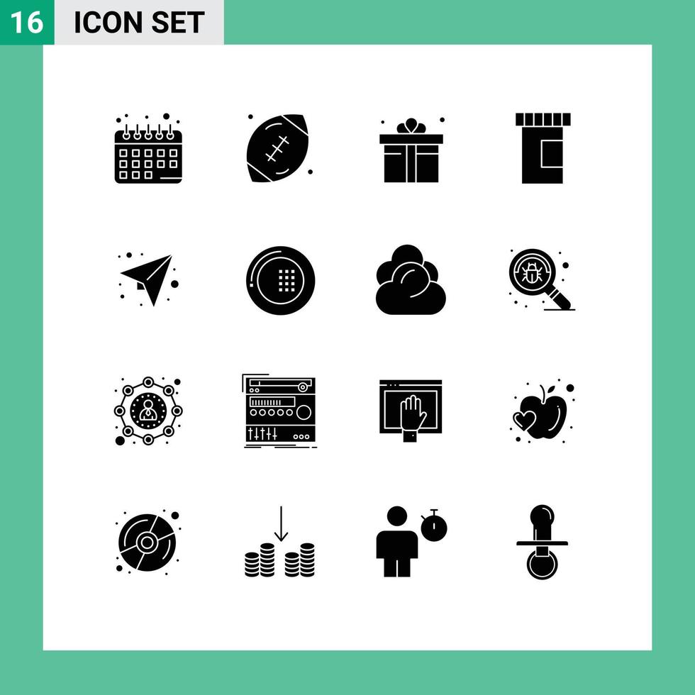 voorraad vector icoon pak van 16 lijn tekens en symbolen voor plan bericht doos fles medisch bewerkbare vector ontwerp elementen