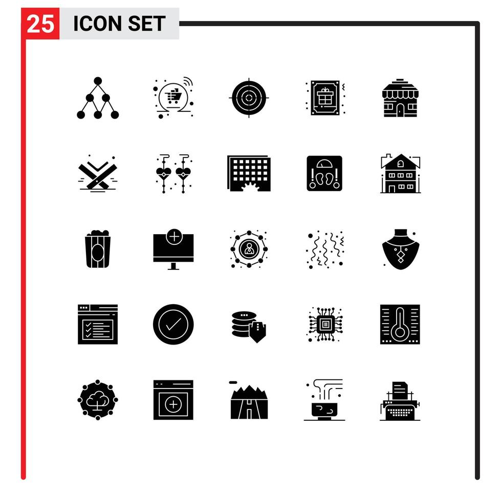 25 creatief pictogrammen modern tekens en symbolen van gebouw geschenk doel decoratie kaart bewerkbare vector ontwerp elementen