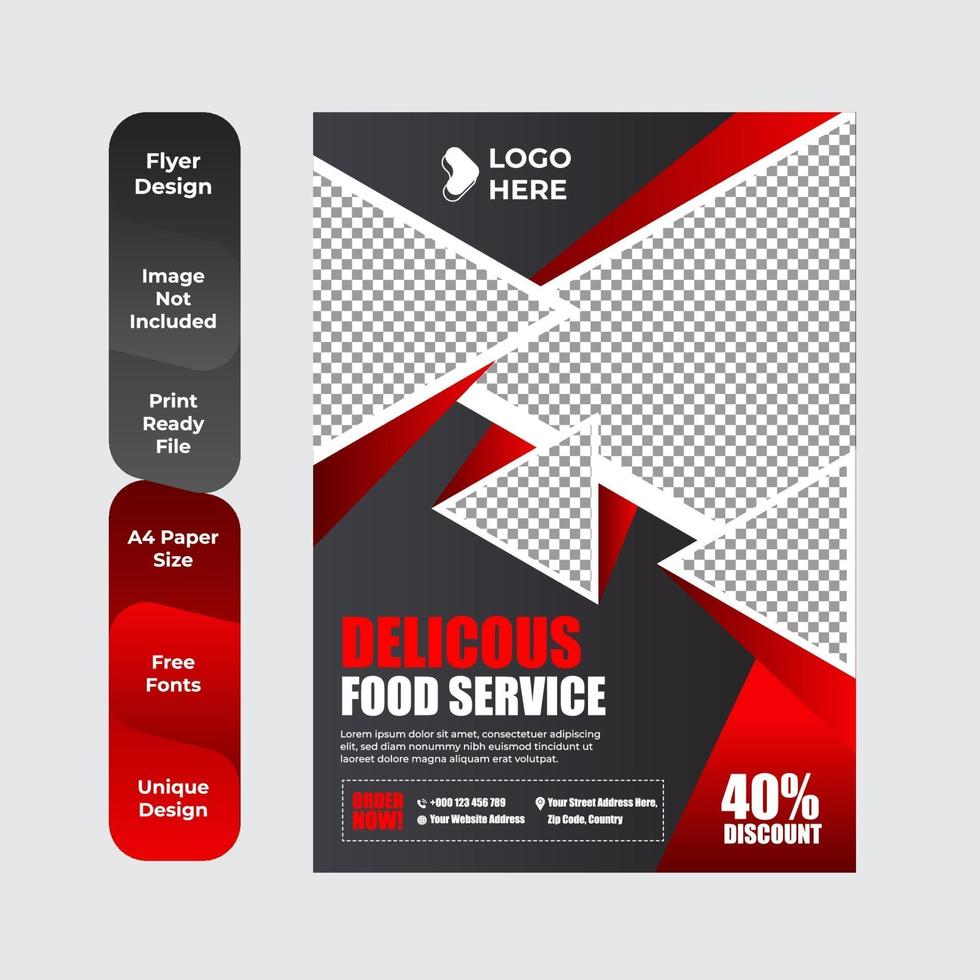 restaurantmenu, brochure, flyer ontwerpsjabloon vector