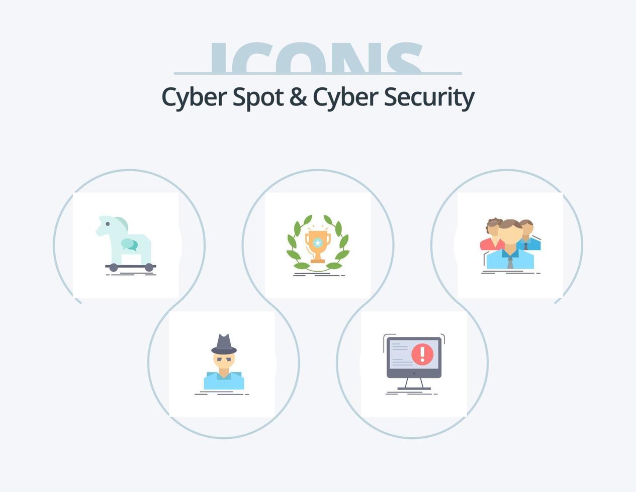 cyber plek en cyber veiligheid vlak icoon pak 5 icoon ontwerp. prijs. prijs. computer. virus. internet vector