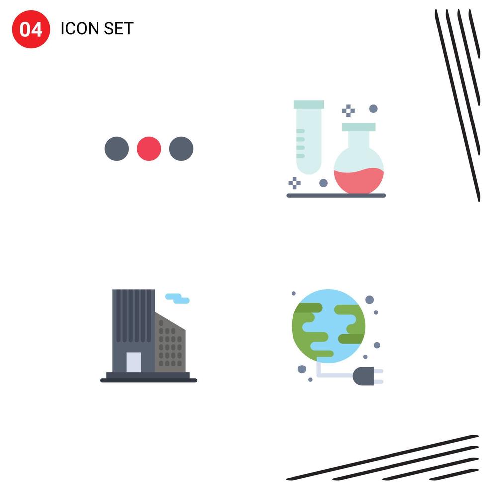4 gebruiker koppel vlak icoon pak van modern tekens en symbolen van babbelen gebouw teken laboratorium echt landgoed bewerkbare vector ontwerp elementen