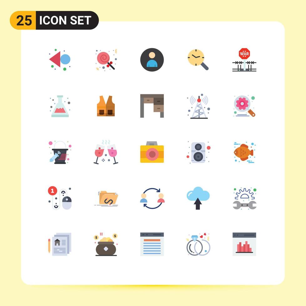 25 thematisch vector vlak kleuren en bewerkbare symbolen van bezetting conflict mensen gevecht kijk maar bewerkbare vector ontwerp elementen