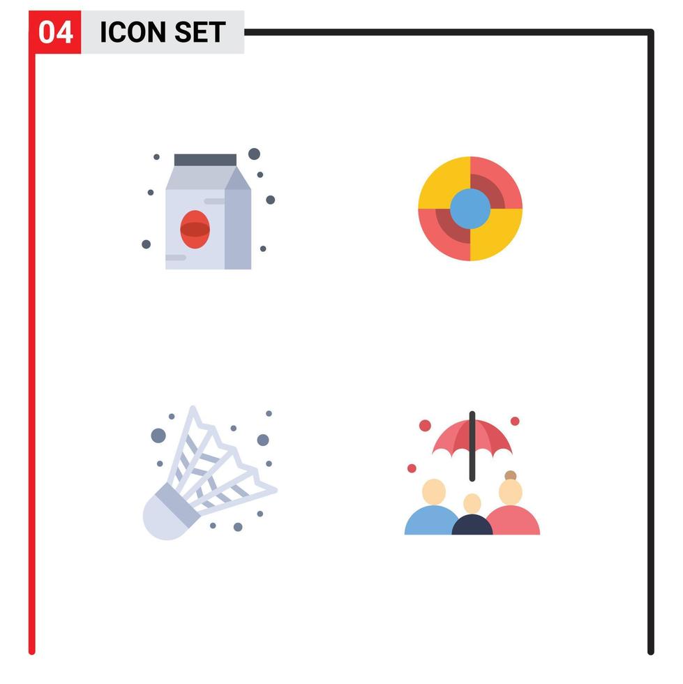 4 gebruiker koppel vlak icoon pak van modern tekens en symbolen van Boon camping pak plaats verzekering bewerkbare vector ontwerp elementen