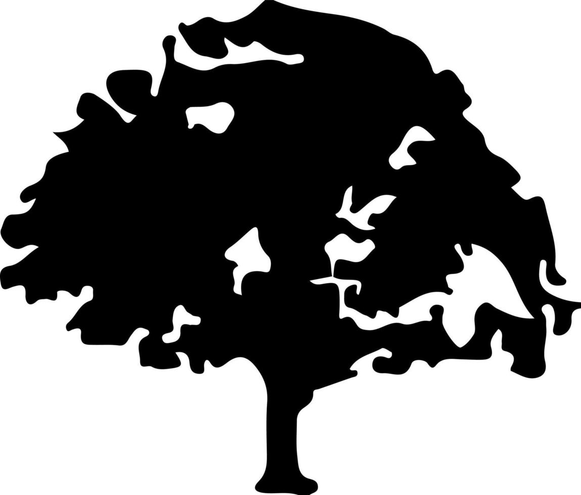 silhouet van bomen voor de website, voor afdrukken. vector grafiek illustratie