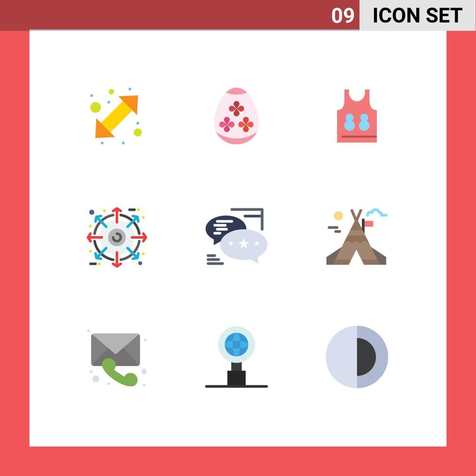 reeks van 9 modern ui pictogrammen symbolen tekens voor communicatie Product overhemd pakket extern bewerkbare vector ontwerp elementen