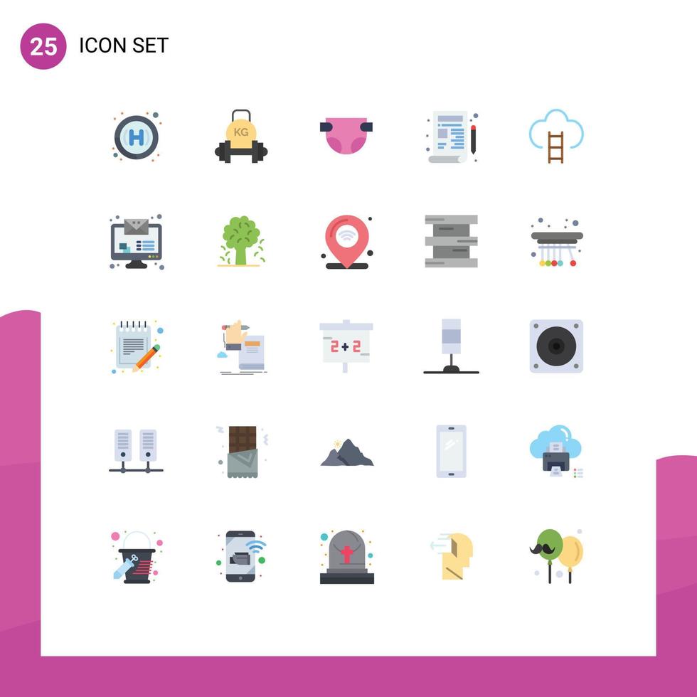 25 vlak kleur concept voor websites mobiel en apps spel carrière baby tekening ontwerp bewerkbare vector ontwerp elementen