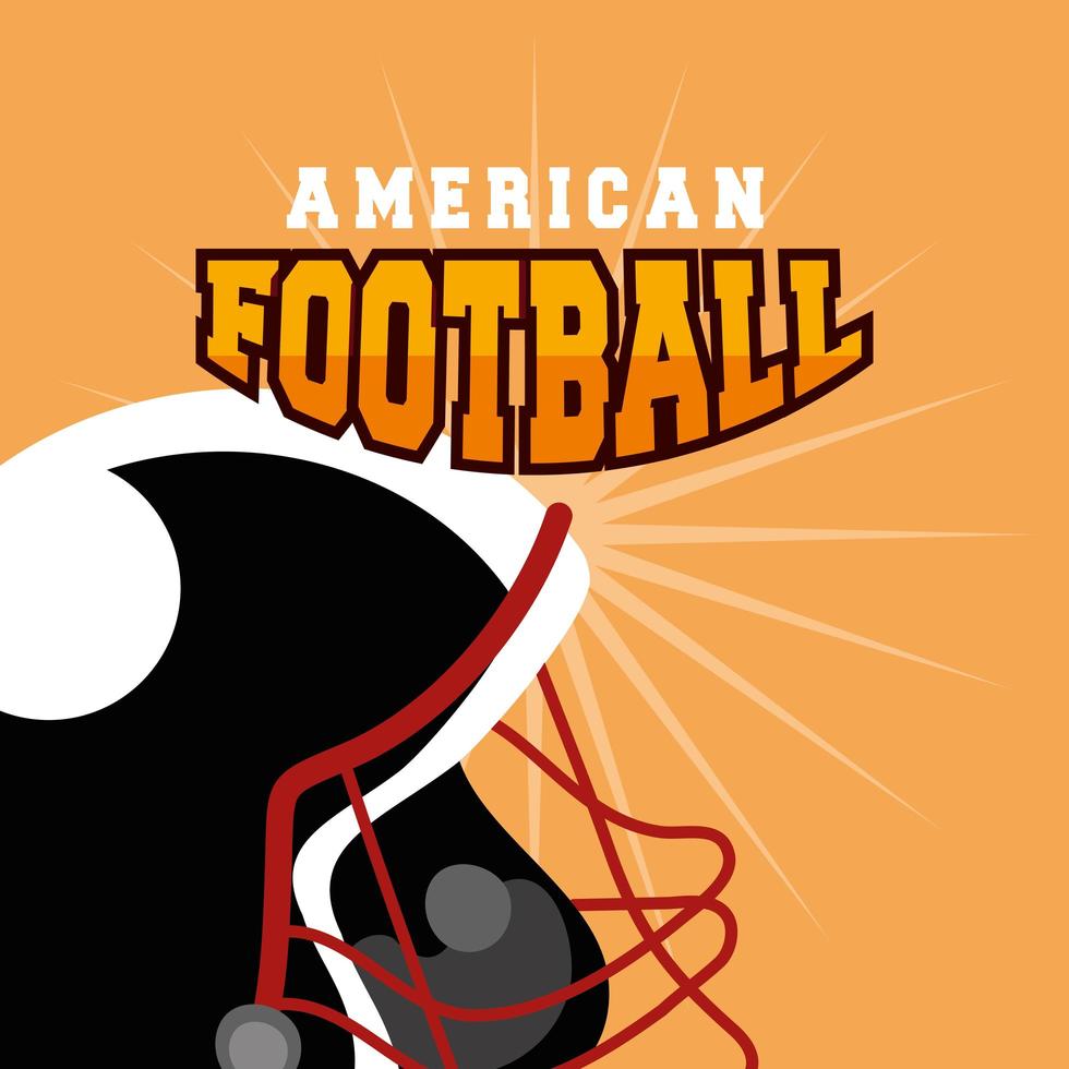 amerikaanse voetbal sport poster met helm vector