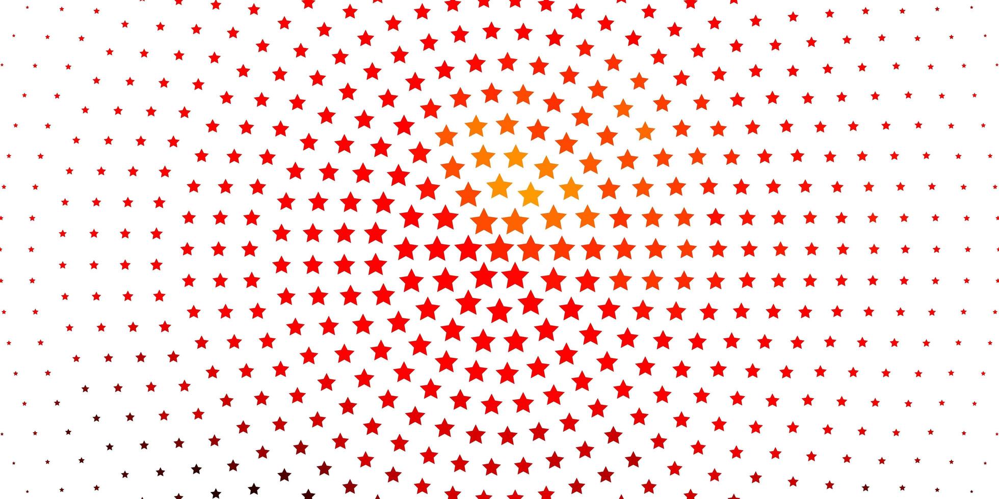 lichtrood, geel vectorpatroon met abstracte sterren. vector