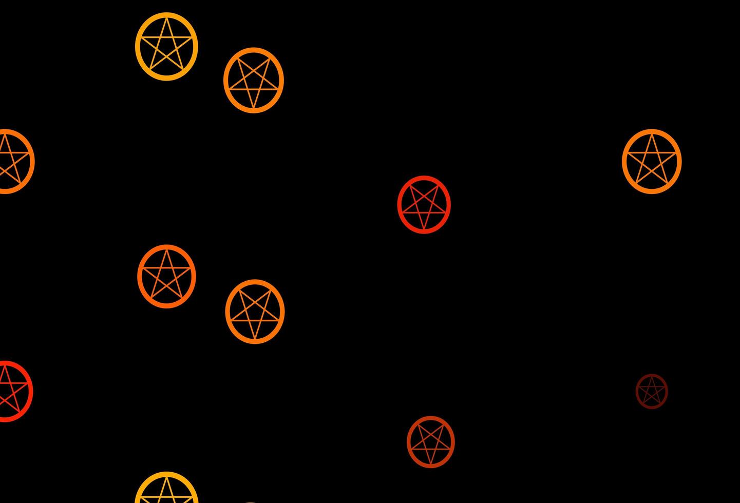 zwarte achtergrond met ster in cirkelsymbolen vector