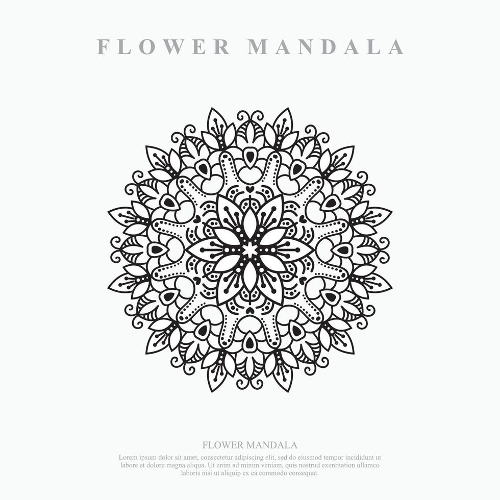 bloem mandala. vintage decoratieve elementen. oosters patroon, vectorillustratie. vector