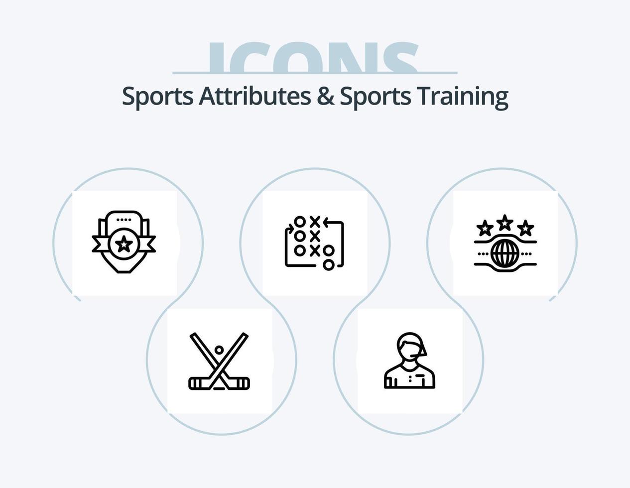 sport- attributen en sport- opleiding lijn icoon pak 5 icoon ontwerp. boog. boogschieten. sport. doel. tactiek vector