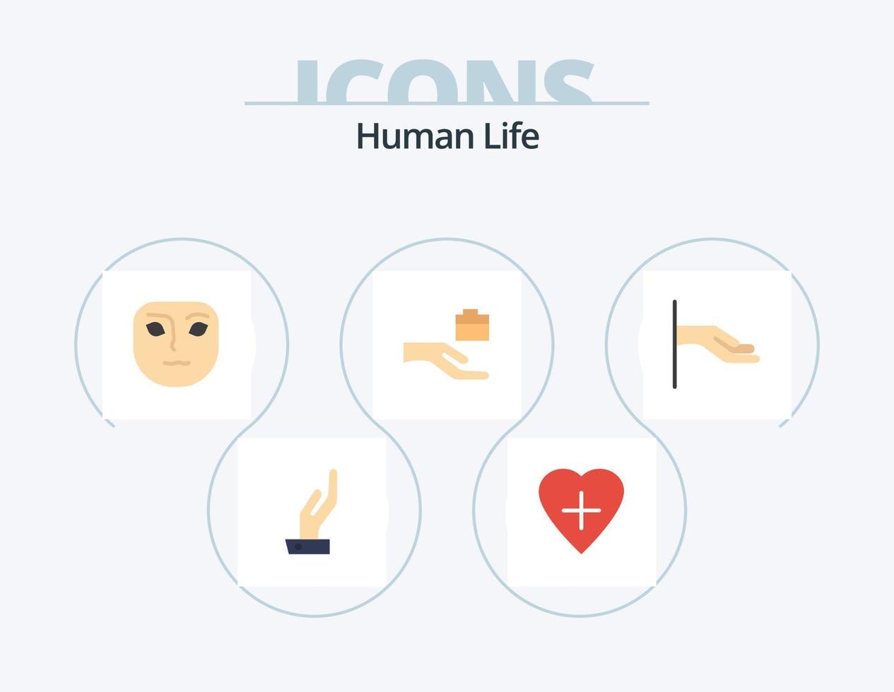 menselijk vlak icoon pak 5 icoon ontwerp. . deel. vector