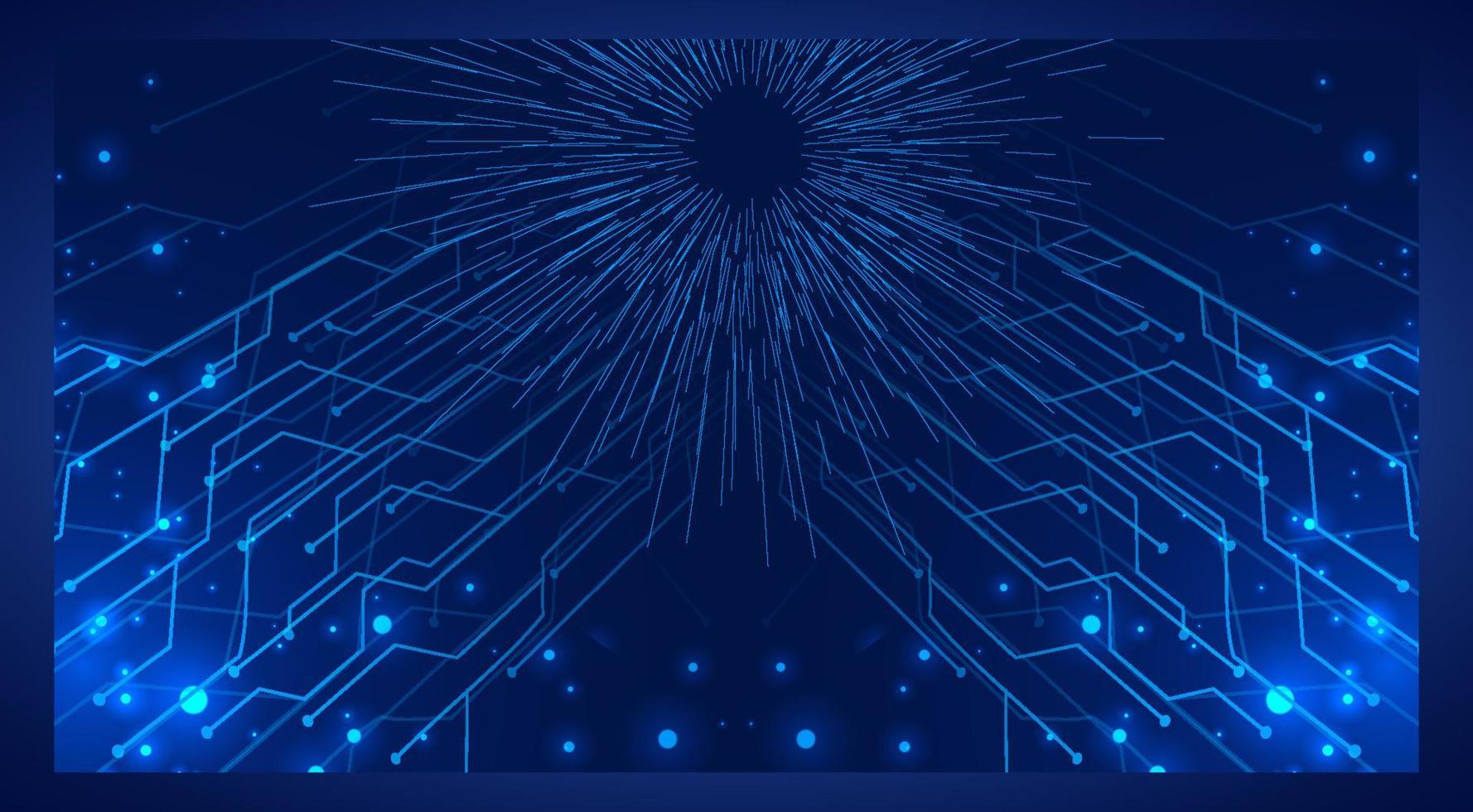 vector abstract futuristische stroomkring bord, illustratie hoog computer technologie donker kleur achtergrond. hi-tech digitaal technologie concept