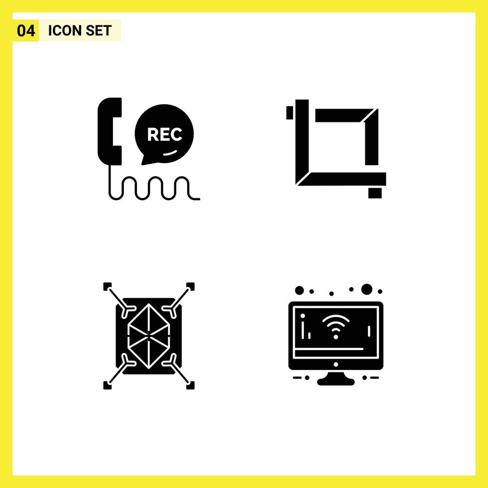 voorraad vector icoon pak van 4 lijn tekens en symbolen voor telefoontje prototyping contact ontwerp structuur bewerkbare vector ontwerp elementen