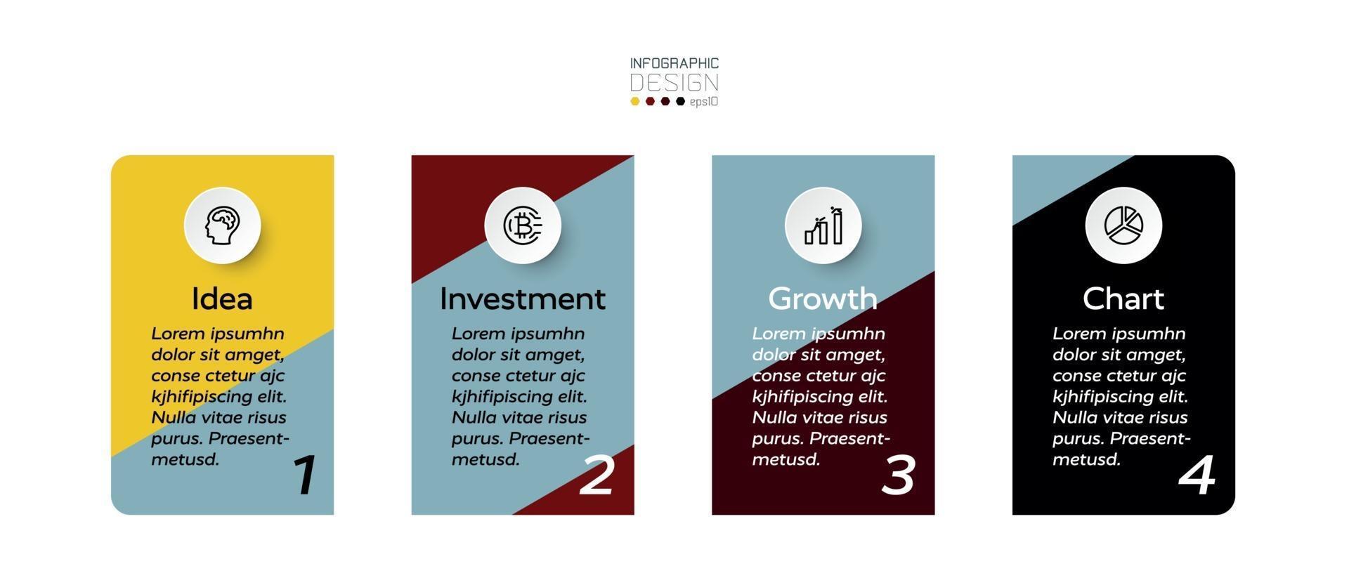 presentatie van het werk door vierkant ontwerp legt uit hoe bedrijfsactiviteiten, werkprocessen moeten worden uitgevoerd. infographic ontwerp. vector