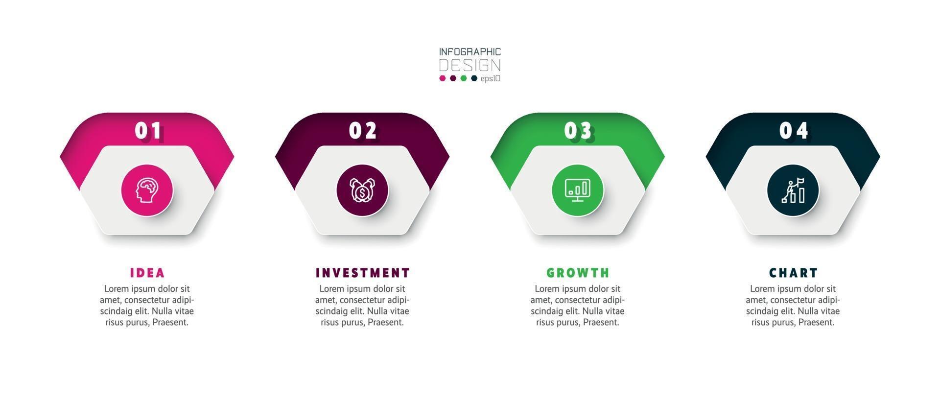 hexagon-infographics leveren marketingplannen, bedrijfsanalyses en zaken. vector infographic ontwerp.