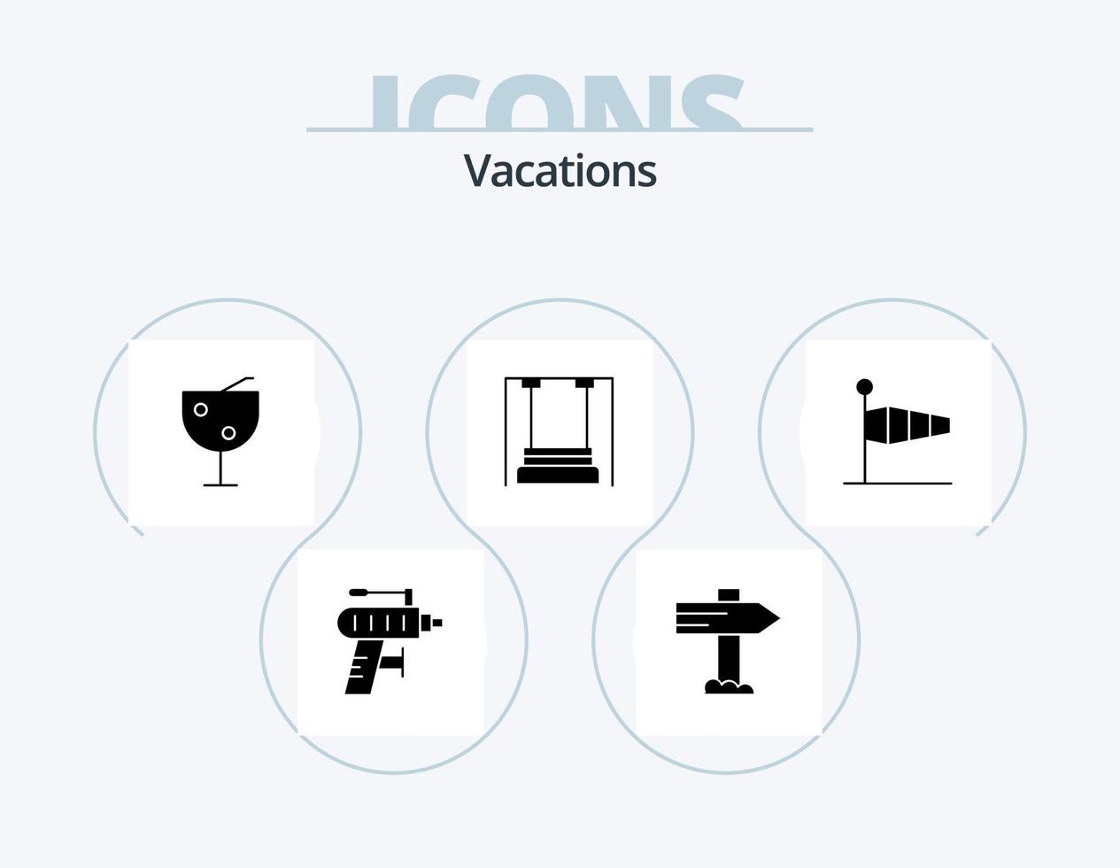 vakanties glyph icoon pak 5 icoon ontwerp. kinderen . kinderjaren . wijzer. amusement . sap glas vector