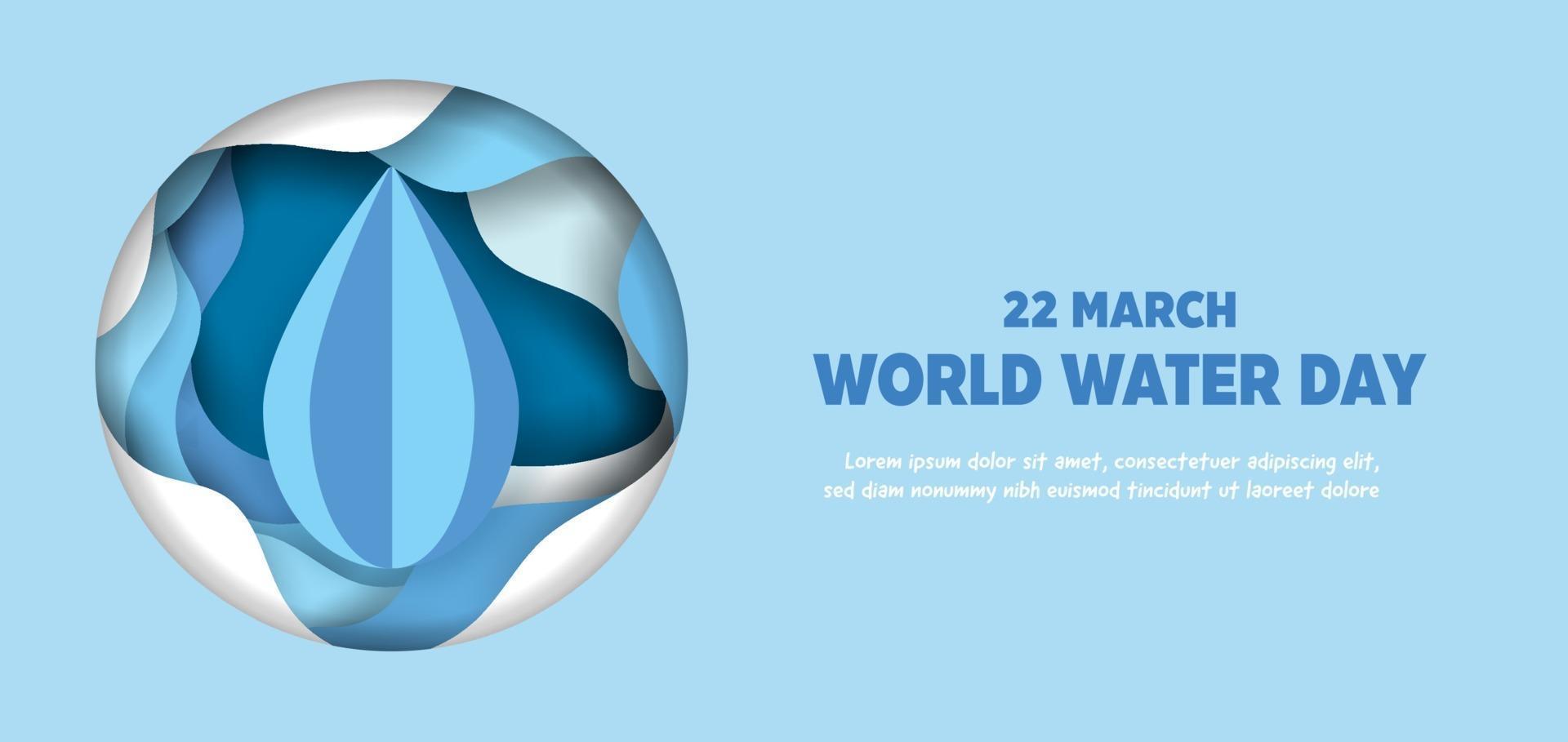 wereld water dag achtergrond. vector