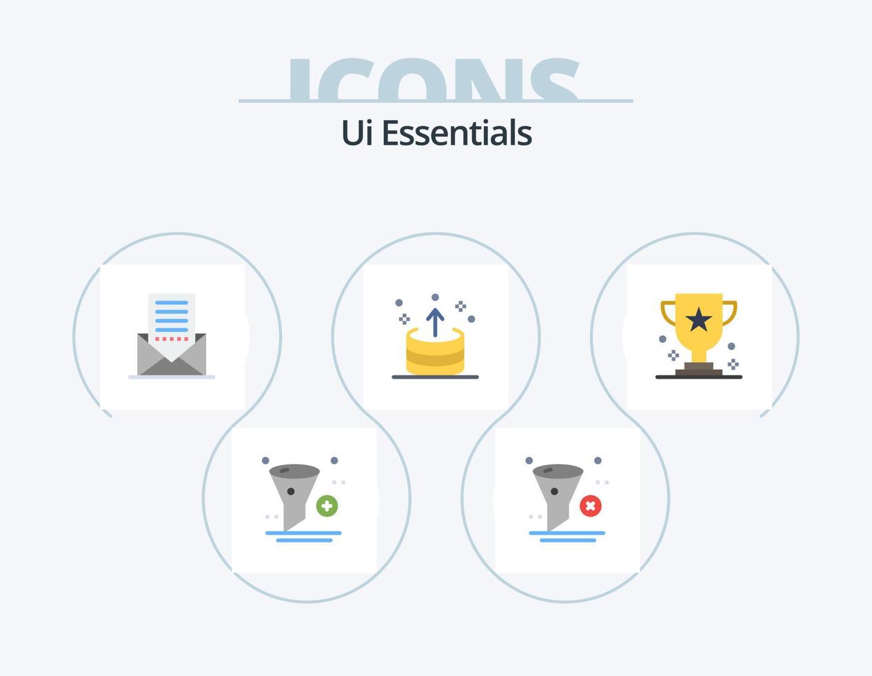 ui essentials vlak icoon pak 5 icoon ontwerp. exporteren. pijl. verwijderen. brief. envelop vector