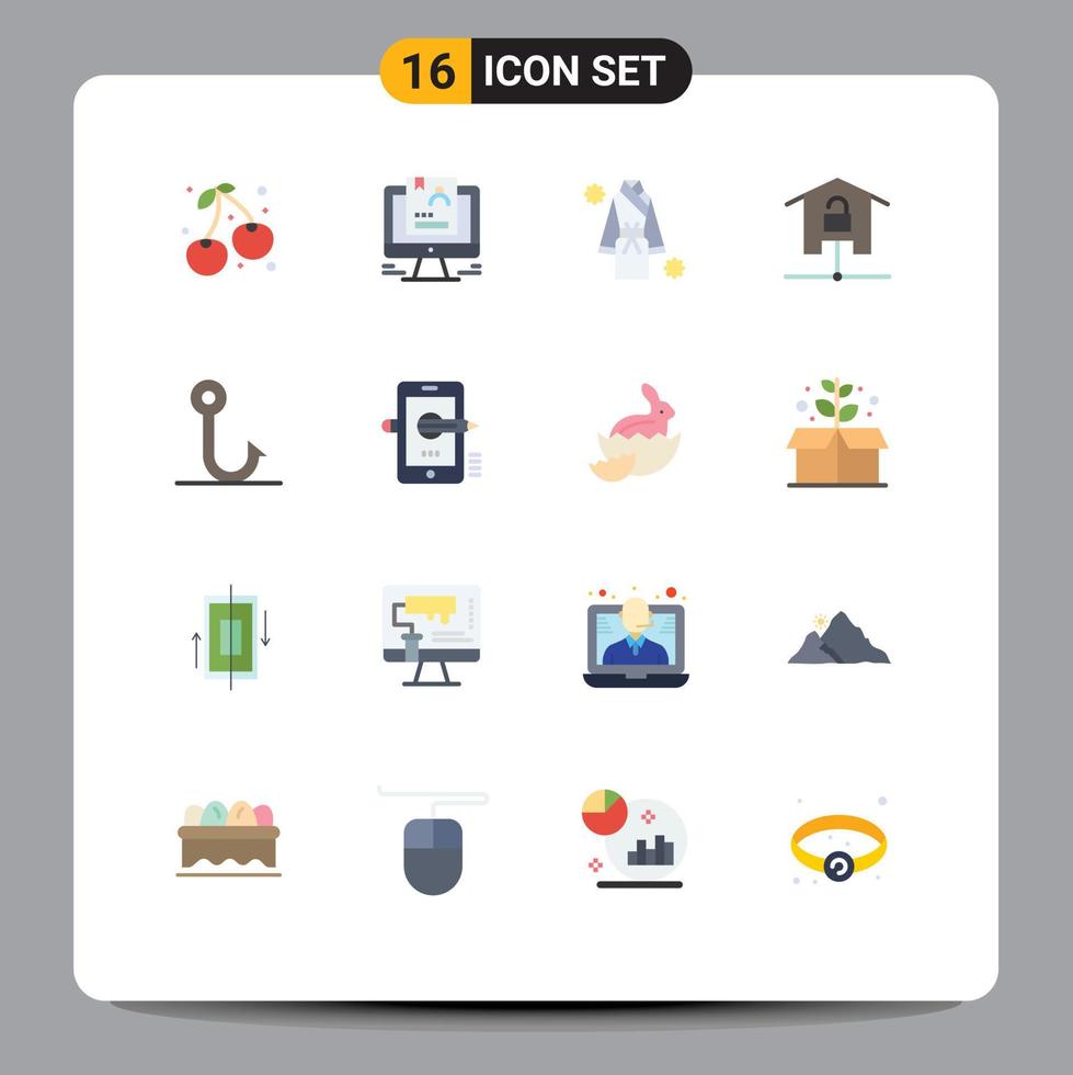 16 creatief pictogrammen modern tekens en symbolen van slim huis huis CV apparaten douche bewerkbare pak van creatief vector ontwerp elementen
