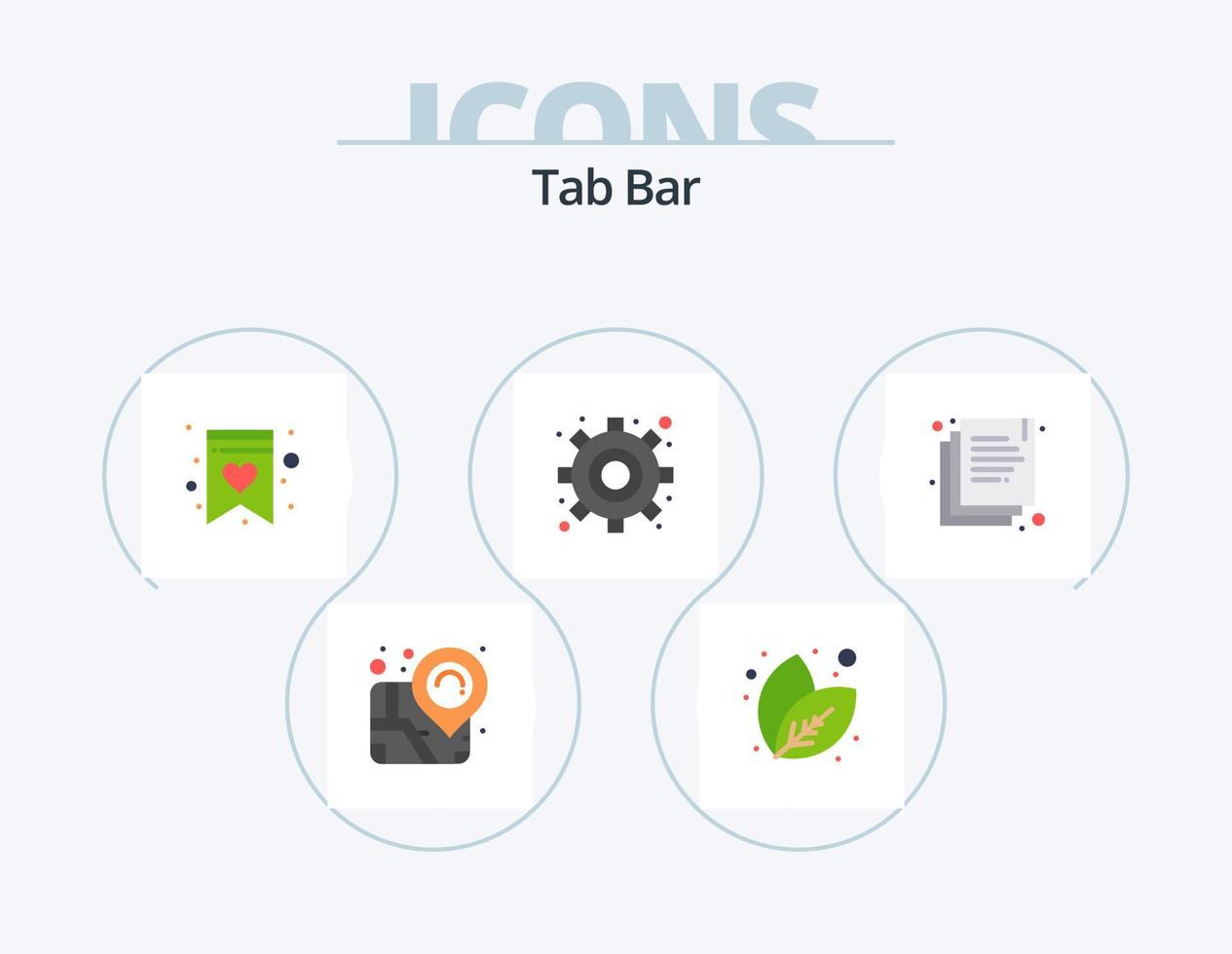 tab bar vlak icoon pak 5 icoon ontwerp. . . wens lijst. duplicaat. kopiëren vector