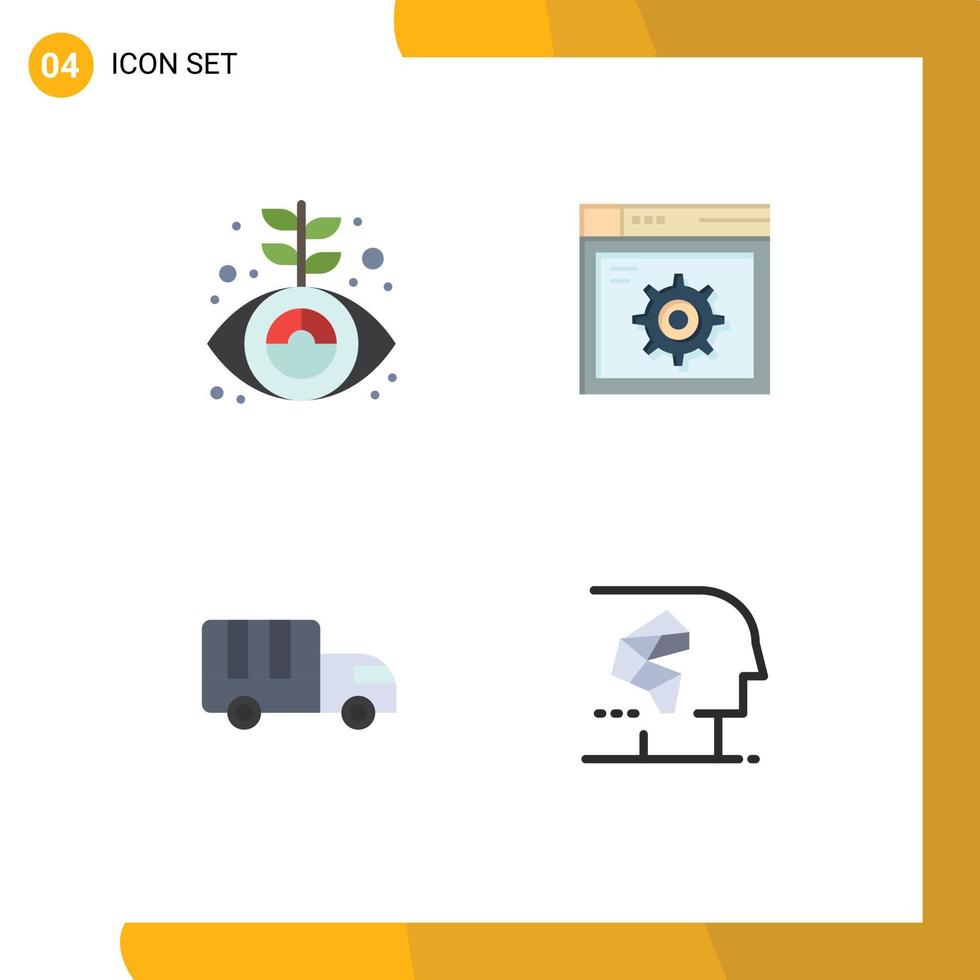 4 gebruiker koppel vlak icoon pak van modern tekens en symbolen van bedrijf vrachtwagen afzet uitrusting vrachtauto bewerkbare vector ontwerp elementen
