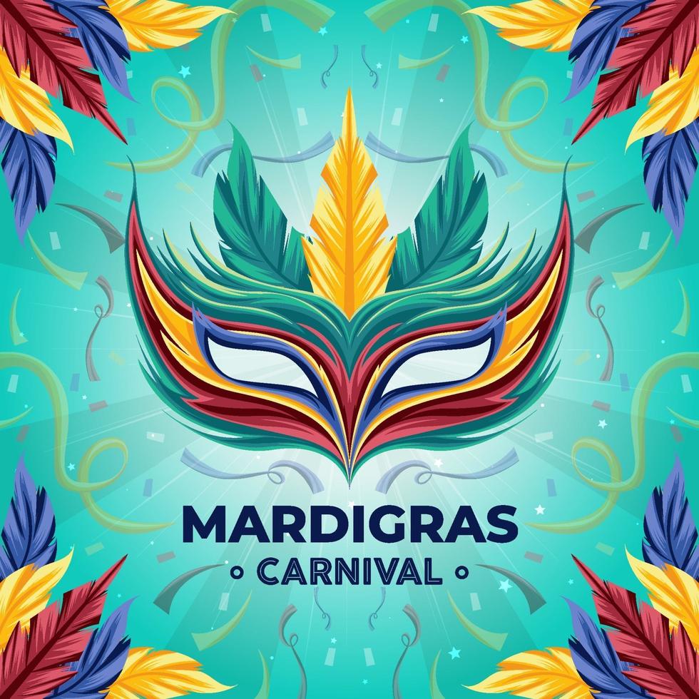 mardi gras carnaval illustratie concept vector