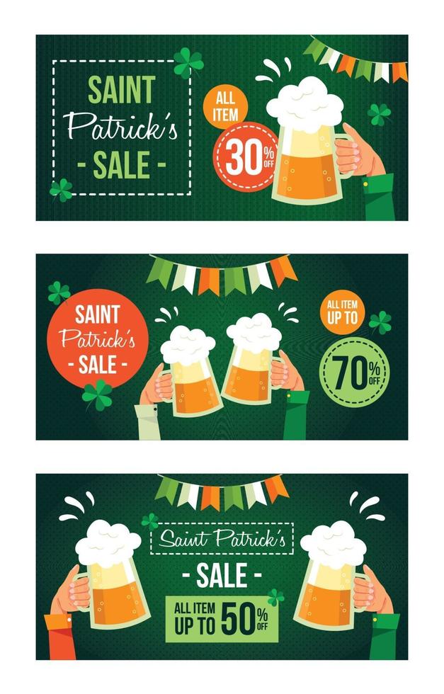 verkoopmarketingevenement van saint patrick vector