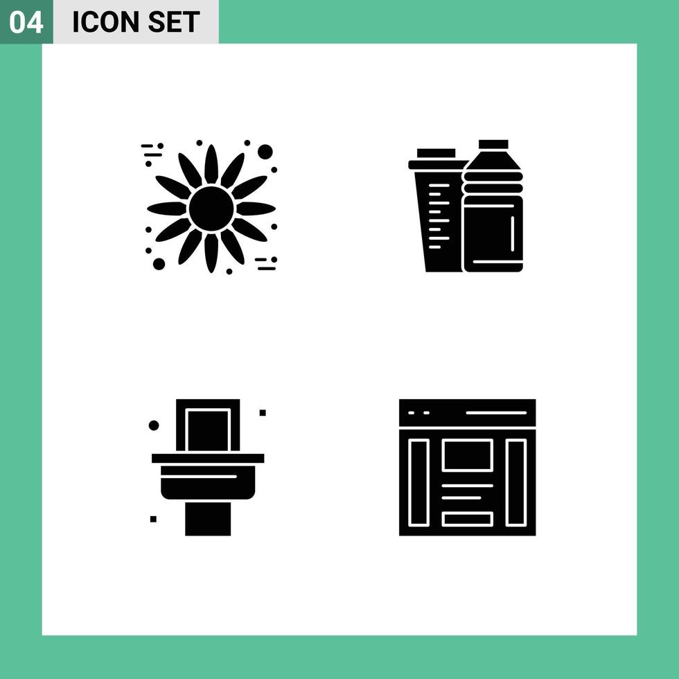 voorraad vector icoon pak van lijn tekens en symbolen voor bloem bad fles shaker communicatie bewerkbare vector ontwerp elementen