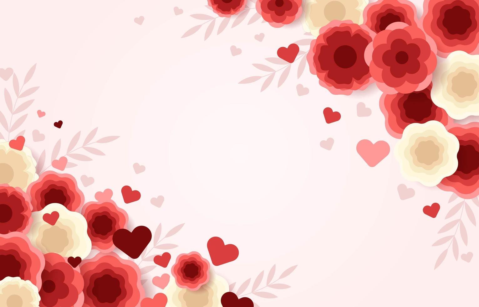 Valentijnsdag bloem achtergrond vector