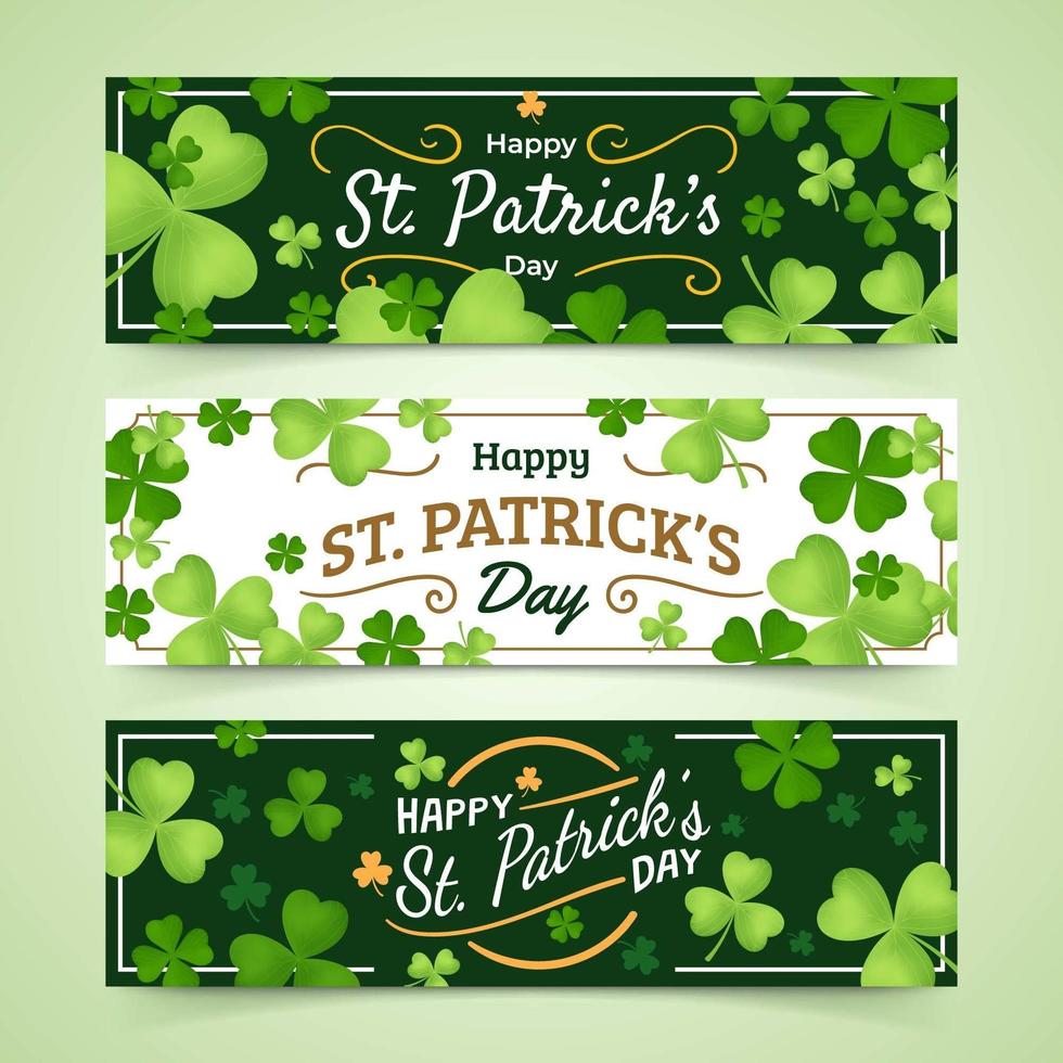 banner st patrick's day met groene kleur vector