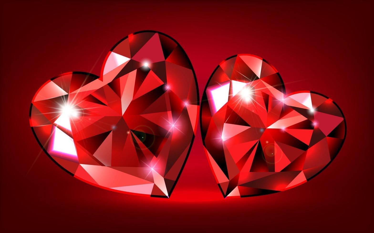 rode robijnrode harten vector